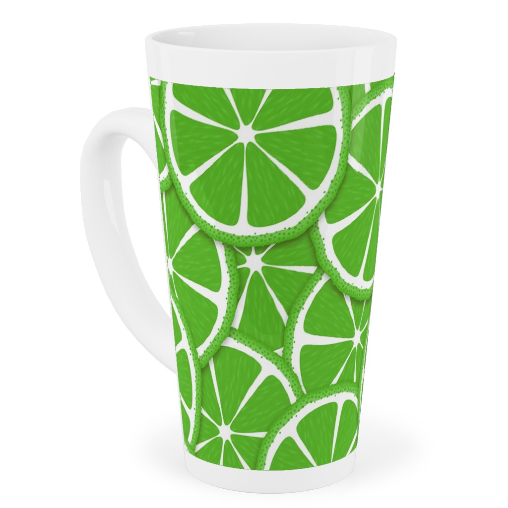 Limes and Lemons Tall Latte Mug, 17oz, Green, Spring
