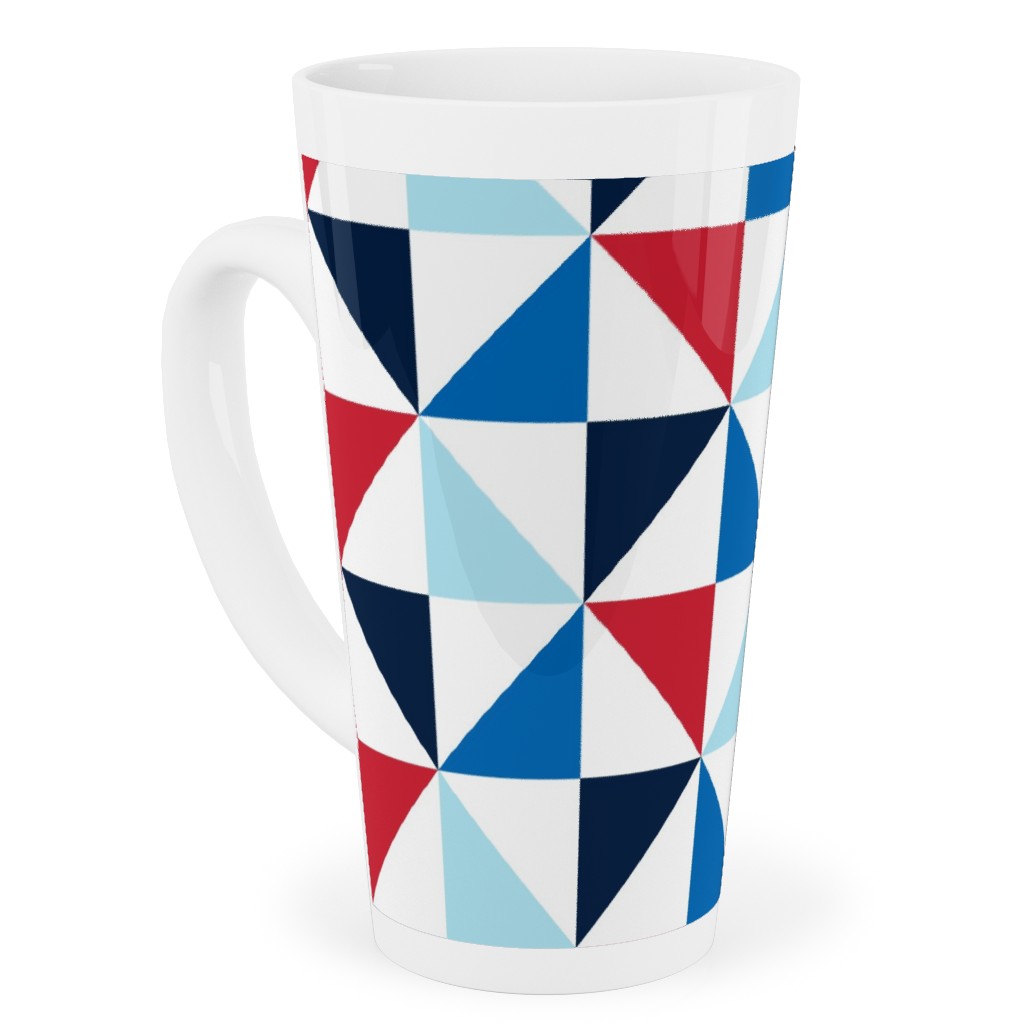 Pinwheels - Multi Tall Latte Mug, 17oz, Blue
