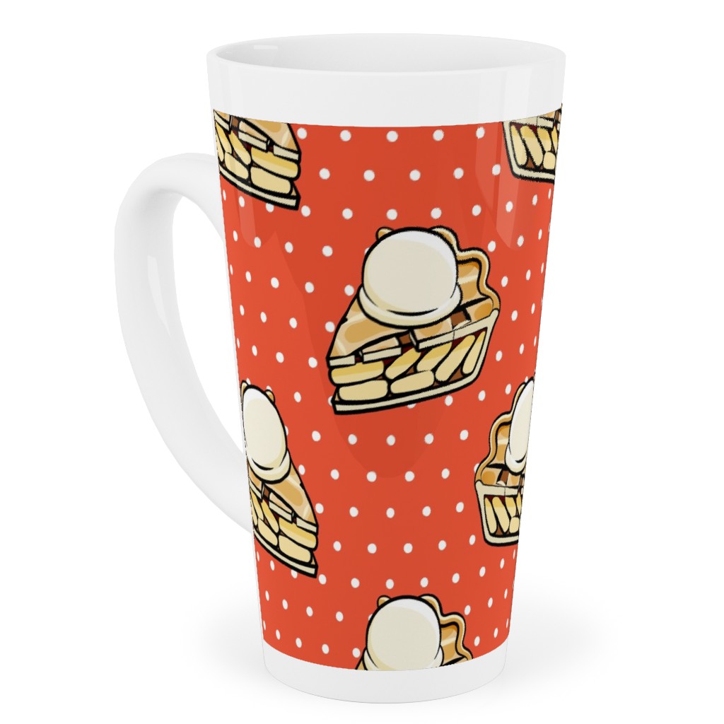 Apple Pie  La Mode - Orange Tall Latte Mug, 17oz, Orange