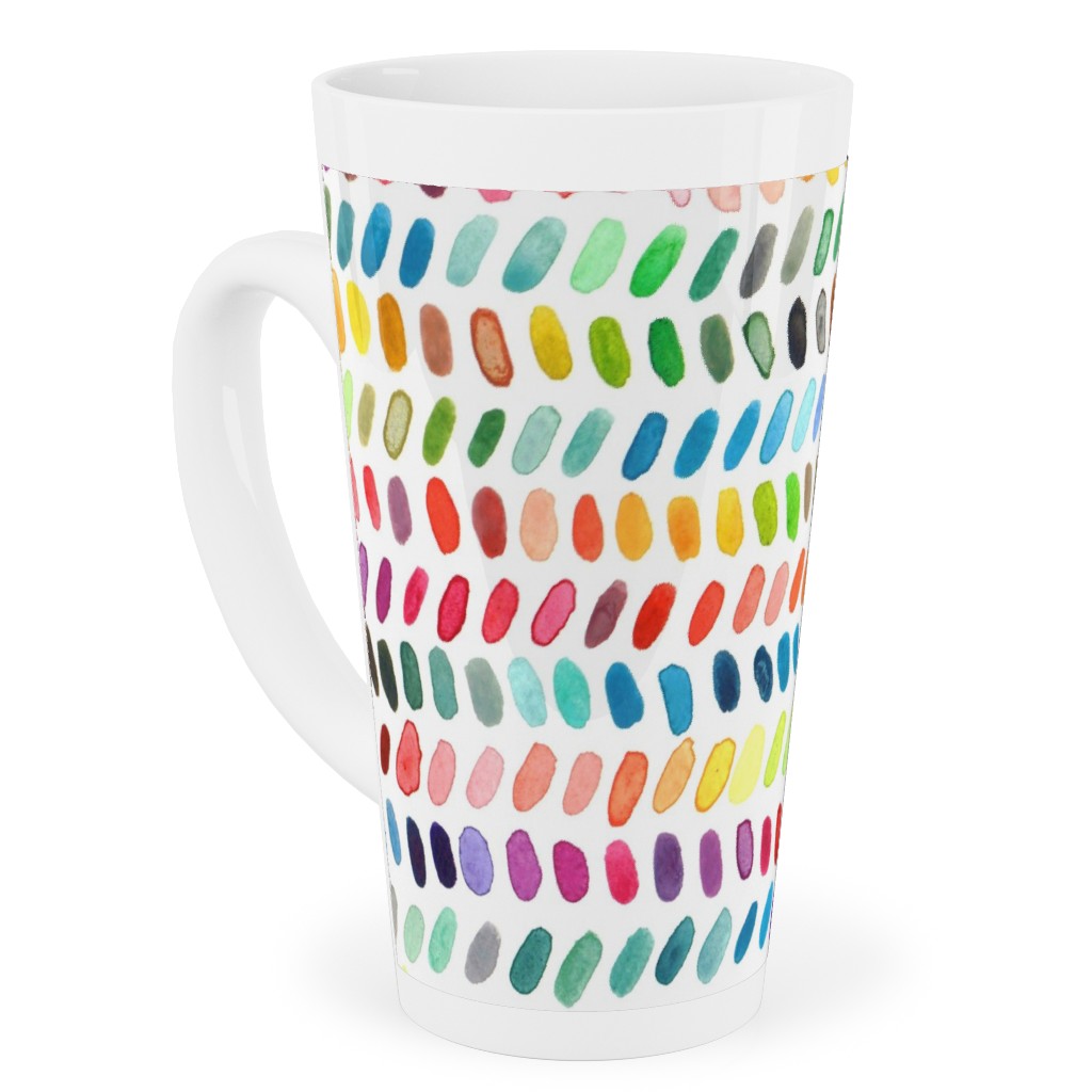 Rainbow Dash Rows - Multi Tall Latte Mug, 17oz, Multicolor