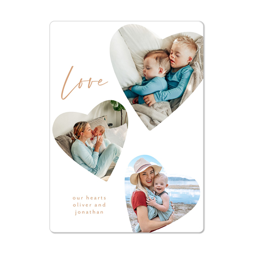 Heart Cutouts Magnet, 4x5.5, Beige, earth