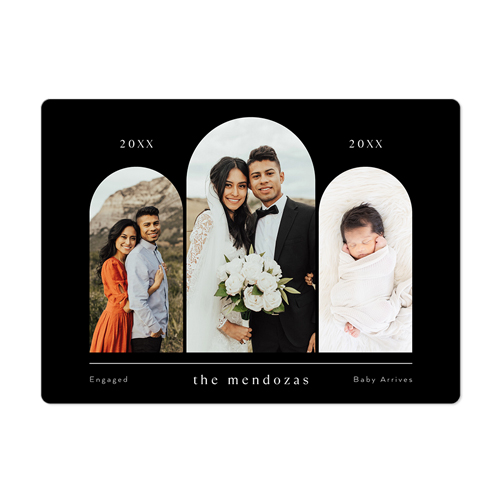 Timeline Arches Magnet, 4x5.5, Black, black