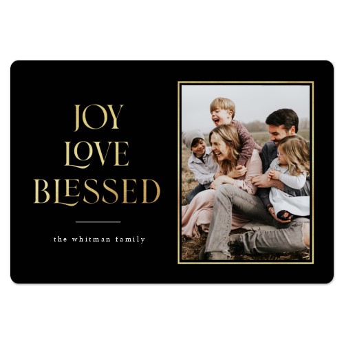 Gilded Joy Love Blessed Magnet, 3x5, Black