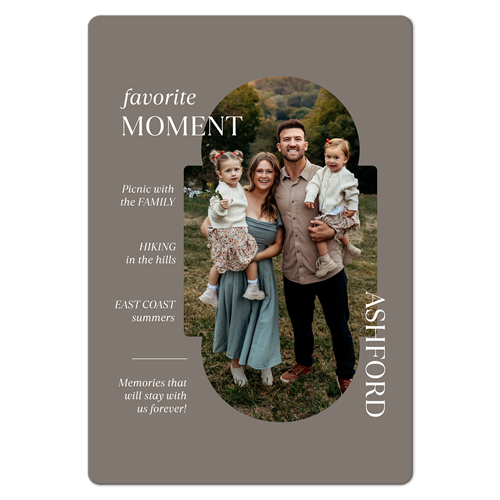 Favorite Infographic Magnet, 3x5, Gray