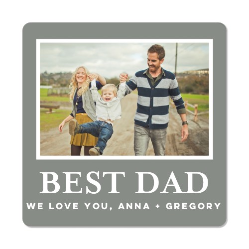 Modern Dad Magnet, 3x3, Gray