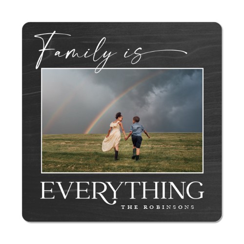 Family Overlap Collage Magnet, 3x3, Gray