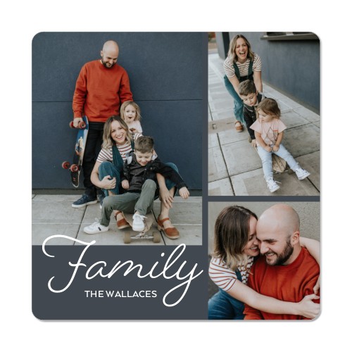 Just My Family Magnet, 3x3, Gray