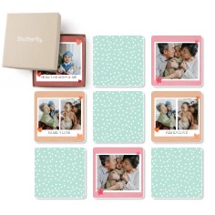 hearts and stars frame memory game