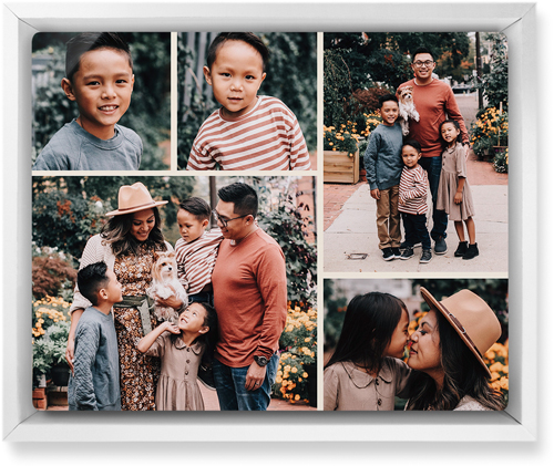 Gallery of Five Wall Art, White, Single piece, Metal, 8x10, Glossy, Multicolor, multi