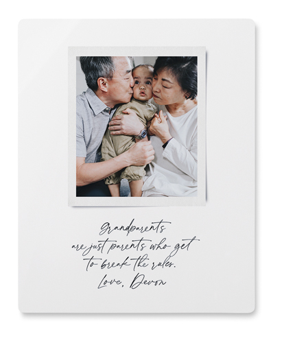 Sentimental Note Wall Art, No Frame, Single piece, Metal, 8x10, Matte, White