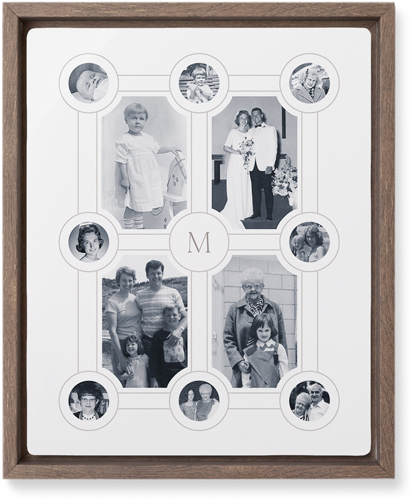Vintage Family Tree Wall Art, Walnut, Single piece, Metal, 8x10, Matte, White, white