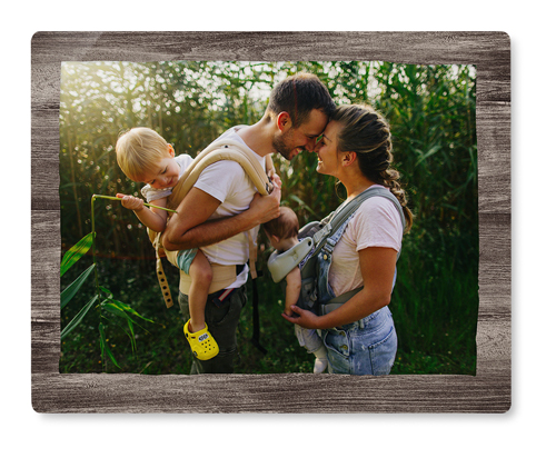 Countryside Wall Art, No Frame, Single piece, Metal, 8x10, Glossy, Brown, wood