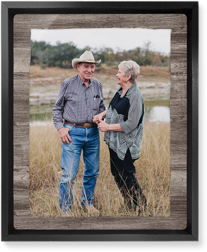 Countryside Portrait Wall Art, Black, Single piece, Metal, 8x10, Matte, Brown, wood