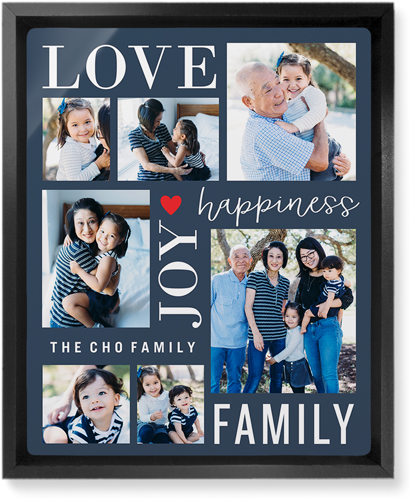 Happiness Is Wall Art, Black, Single piece, Metal, 8x10, Matte, Gray