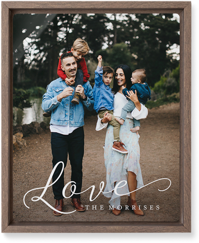 Just Love Portrait Wall Art, Walnut, Single piece, Metal, 8x10, Matte, White
