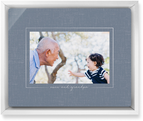 Take Shape Wall Art, White, Single piece, Metal, 8x10, Glossy, Gray, slate