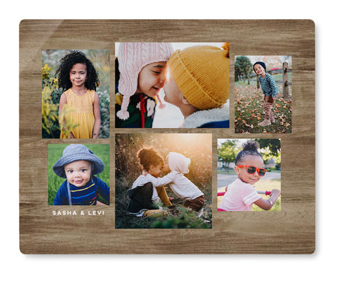 Six Times Wall Art, No Frame, Single piece, Metal, 8x10, Matte, Brown, truffle