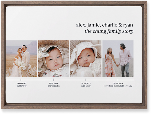 Timeline of Life Wall Art, Walnut, Single piece, Metal, 10x14, Glossy, White, white