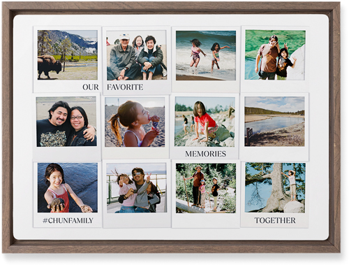 Photo Memories Wall Art, Walnut, Single piece, Metal, 10x14, Matte, White, white