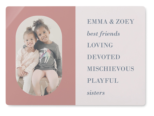 Traits of the Best Wall Art, No Frame, Single piece, Metal, 10x14, Matte, Pink, desert rose