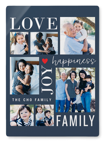 Happiness Is Wall Art, No Frame, Single piece, Metal, 10x14, Matte, Gray, gray