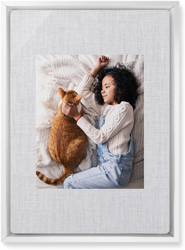 Full Frame One Wall Art, White, Single piece, Metal, 10x14, Glossy, White, white