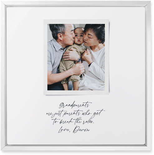 Sentimental Note Wall Art, White, Single piece, Metal, 12x12, Glossy, White, white