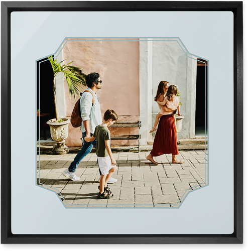 Unique Shape Wall Art, Black, Single piece, Metal, 12x12, Matte, Gray, air