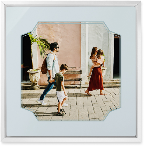 Unique Shape Wall Art, White, Single piece, Metal, 12x12, Matte, Gray, air