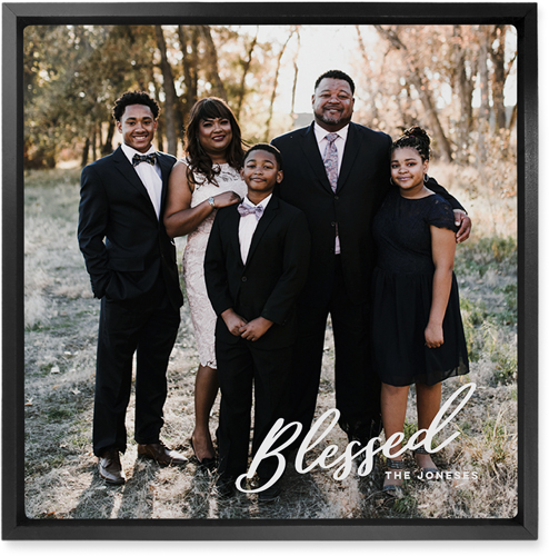 Blessed Letters Wall Art, Black, Single piece, Metal, 12x12, Matte, White, white