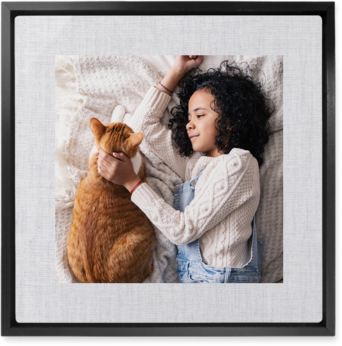 Full Frame One Wall Art, Black, Single piece, Metal, 12x12, Matte, White, white