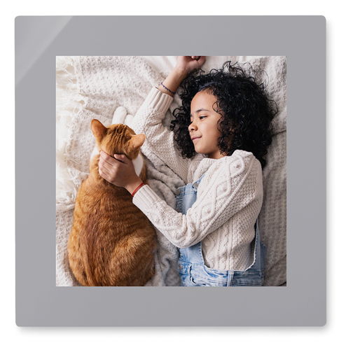 Full Frame One Wall Art, No Frame, Single piece, Metal, 12x12, Glossy, Gray