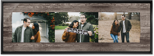 Countryside Pano Wall Art, Black, Single piece, Metal, 12x36, Glossy, Brown, wood