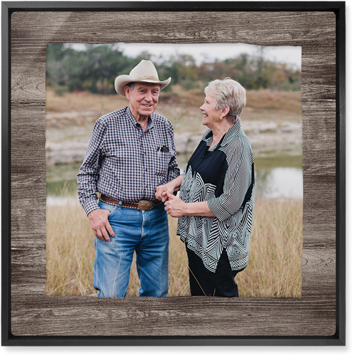 Countryside Portrait Wall Art, Black, Single piece, Metal, 16x16, Matte, Brown