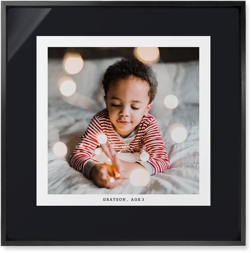 Frame Up Wall Art, Black, Single piece, Metal, 16x16, Matte, Gray, charcoal