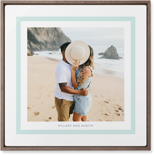 Freeze Frame Wall Art, Walnut, Single piece, Metal, 16x16, Glossy, Green, mint