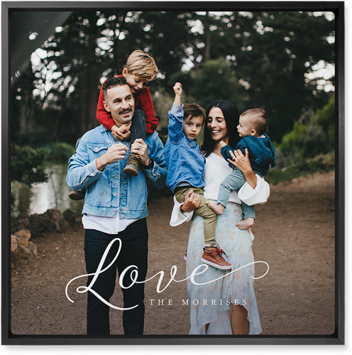 Just Love Portrait Wall Art, Black, Single piece, Metal, 16x16, Glossy, White, white