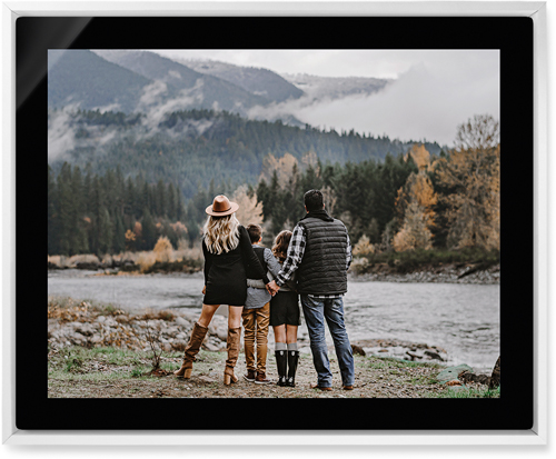 Simple Gallery of One Border Wall Art, White, Single piece, Metal, 16x20, Glossy, Multicolor, multi