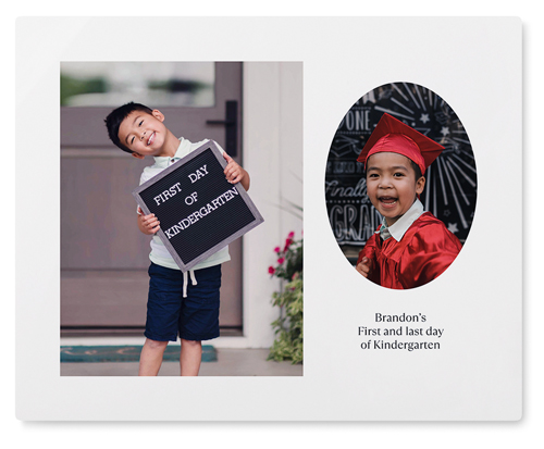 Oval Vignette Wall Art, No Frame, Single piece, Metal, 16x20, Matte, White, white