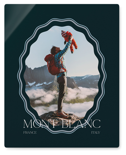 Rippled Border Wall Art, No Frame, Single piece, Metal, 16x20, Matte, White, white