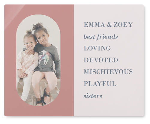 Traits of the Best Wall Art, No Frame, Single piece, Metal, 16x20, Glossy, Pink, desert rose