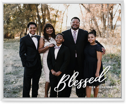 Blessed Letters Wall Art, White, Single piece, Metal, 16x20, Matte, White, white