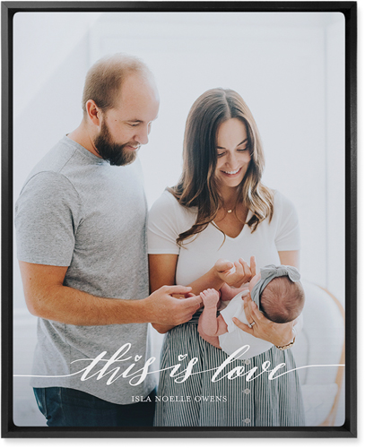 Love Is Portrait Wall Art, Black, Single piece, Metal, 16x20, Matte, White, white