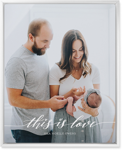 Love Is Portrait Wall Art, White, Single piece, Metal, 16x20, Matte, White, white