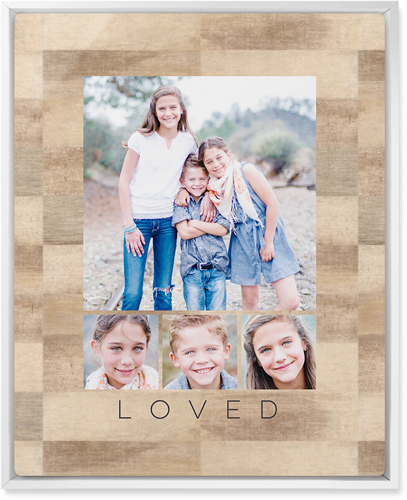 Four Real Wall Art, White, Single piece, Metal, 16x20, Glossy, Beige, khaki