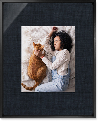 Full Frame One Wall Art, Black, Single piece, Metal, 16x20, Glossy, Black, black