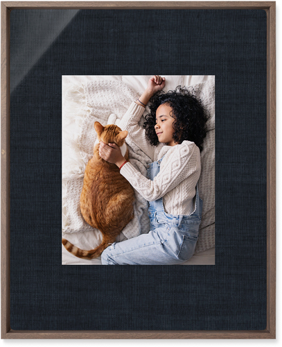 Full Frame One Wall Art, Walnut, Single piece, Metal, 16x20, Matte, Black