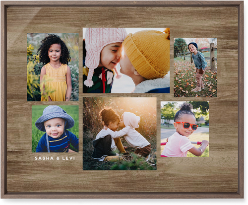 Six Times Wall Art, Walnut, Single piece, Metal, 16x20, Glossy, Brown, truffle