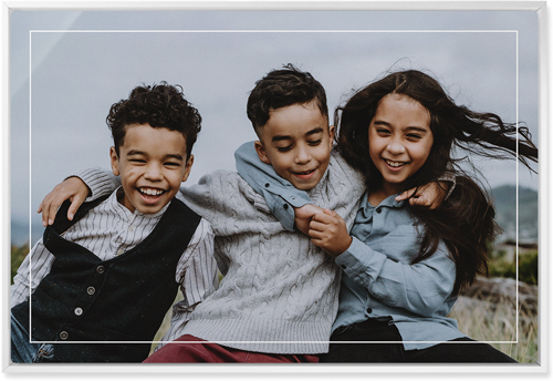 Floating Frame Wall Art, White, Single piece, Metal, 20x30, Glossy, White, white