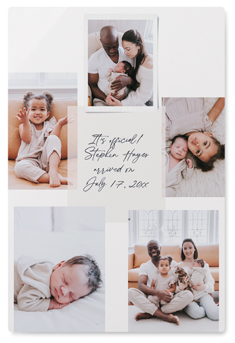 Handwritten Note Collage Wall Art, No Frame, Single piece, Metal, 20x30, Glossy, White, white